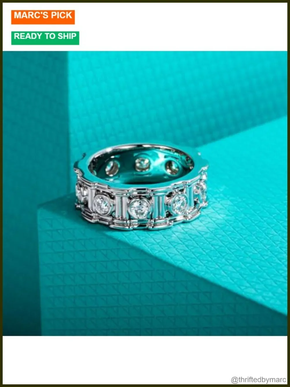 Moissanite Wedding Band D Color VVS1 925 Sterling Silver Eternity Ring Bezel Set